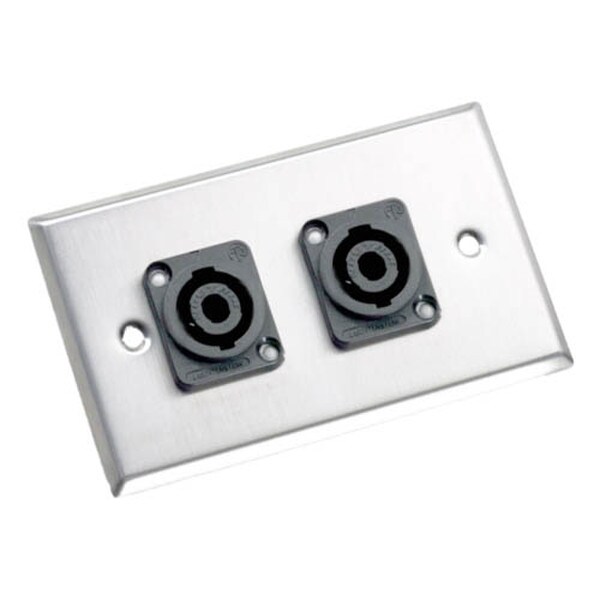 Main product image for Neutrik 204L Loudspeaker Connector Wallplate Single NL4MP092-465